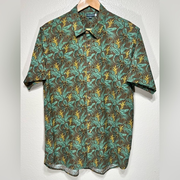 Earthbound Trading Co. Hawaiian Shirt Men’s L Button Down Short Sleeve Floral - Picture 3 of 14